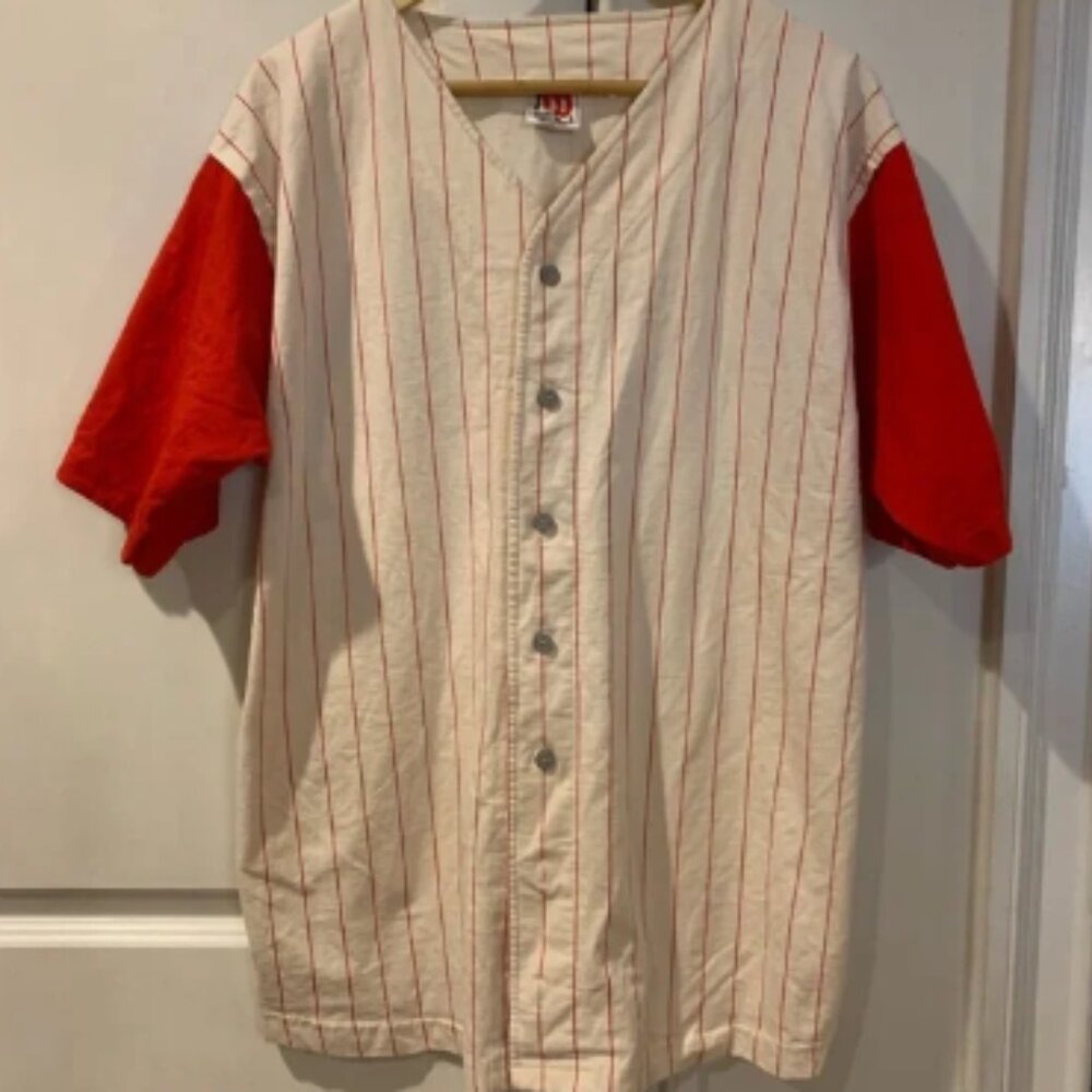 Wilson Red and White Baseball Jersey